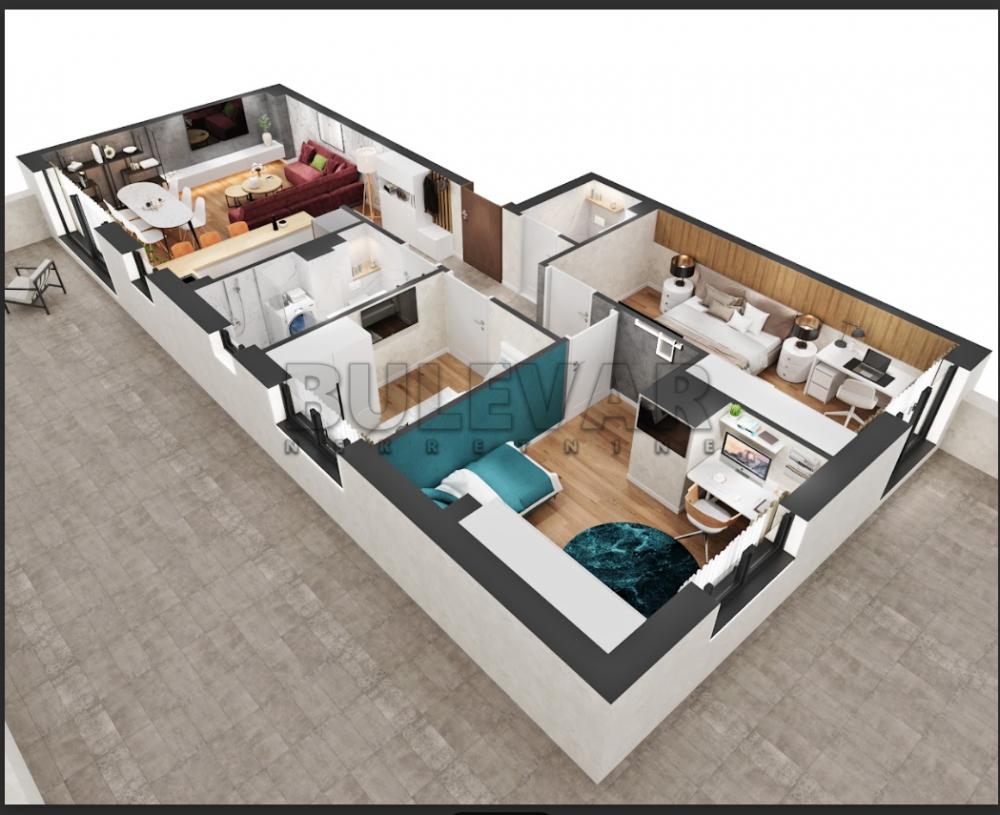 Slika 2 - Četvorosoban, 78m2, Daničićeva Kragujevac, sa terasom, ima lift