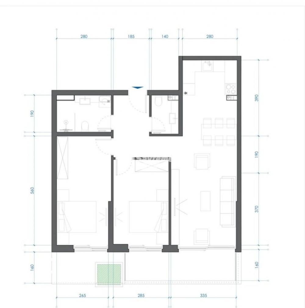 Glavna slika -Trosoban, 78m2, sa terasom, ima lift