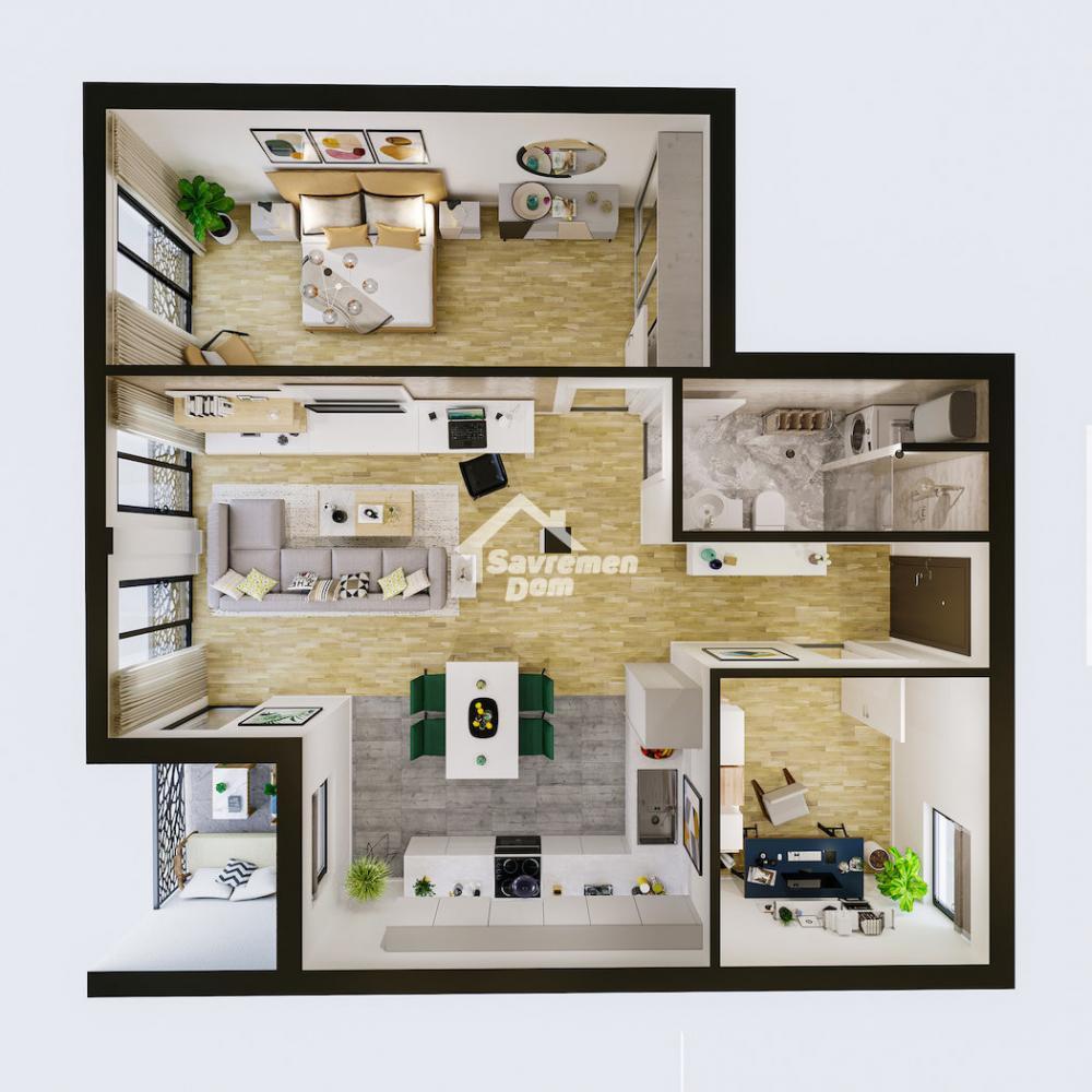 Glavna slika -Trosoban, 54m2, sa terasom, ima lift