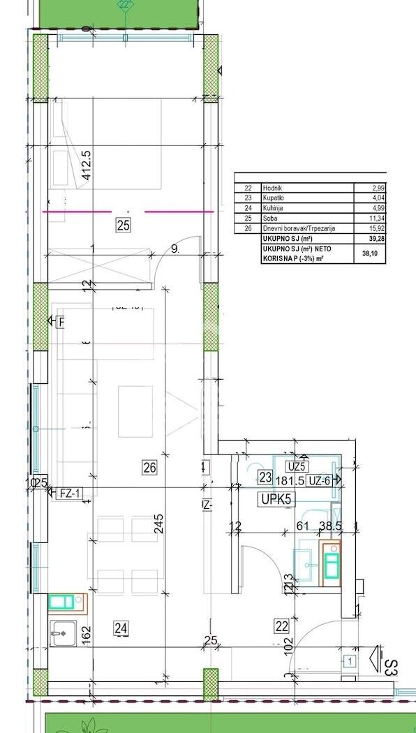Glavna slika -Jednoiposoban, 38m2, ima lift