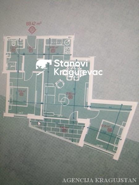 Slika 1 - Trosoban, 69m2, sa terasom, ima lift