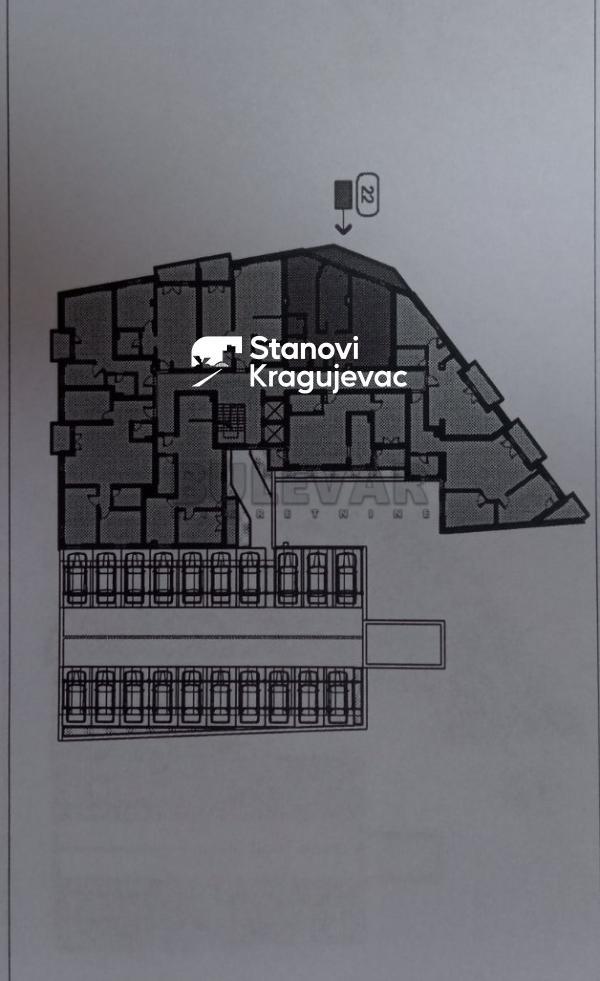 Glavna slika -Troiposoban, 82m2, Zmaj Jovina Kragujevac, sa terasom