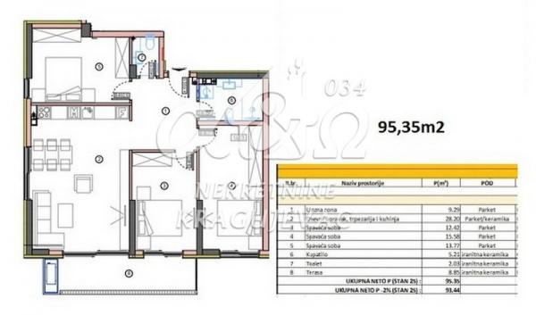 Slika 5 - Jednosoban, 38m2, sa terasom, ima lift